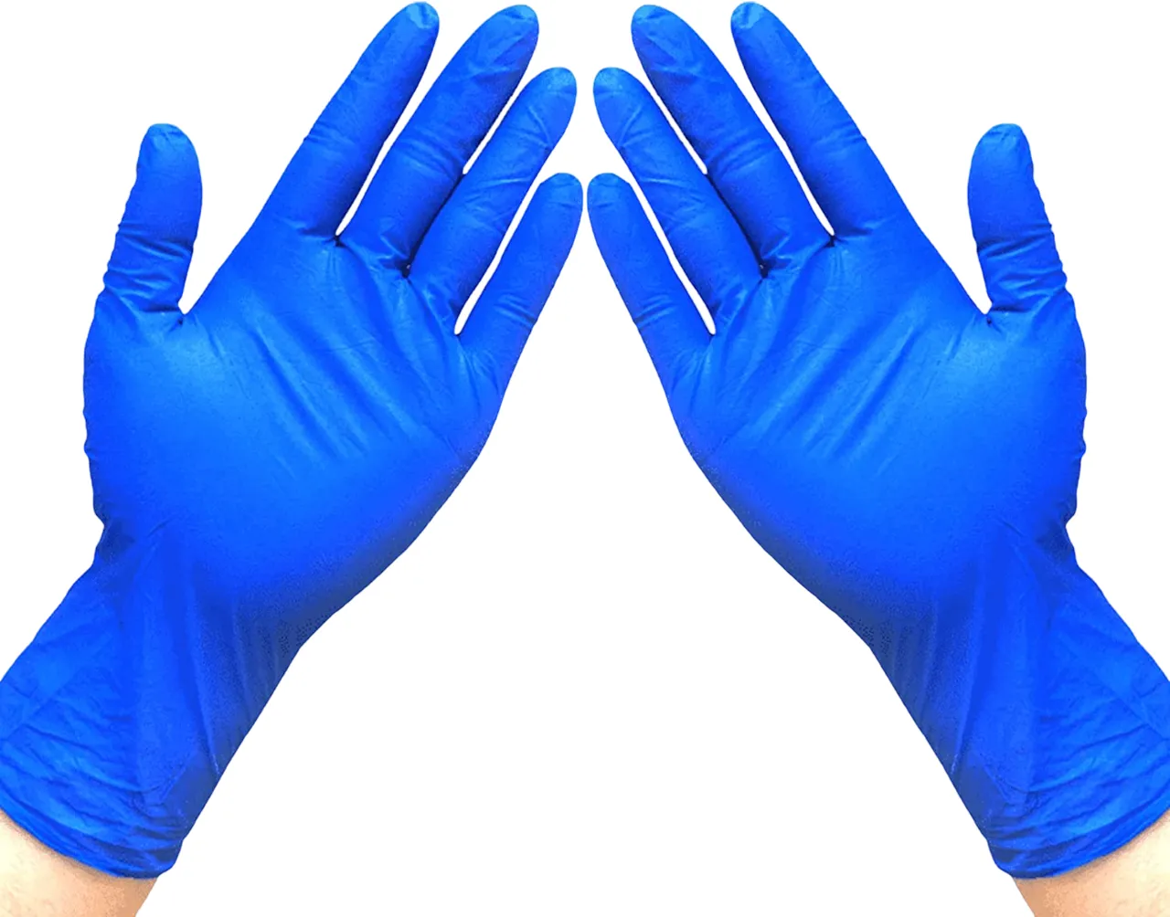 100 Pcs X Disposable Nitrile Examination Blue Powder-Free Gloves - Medium