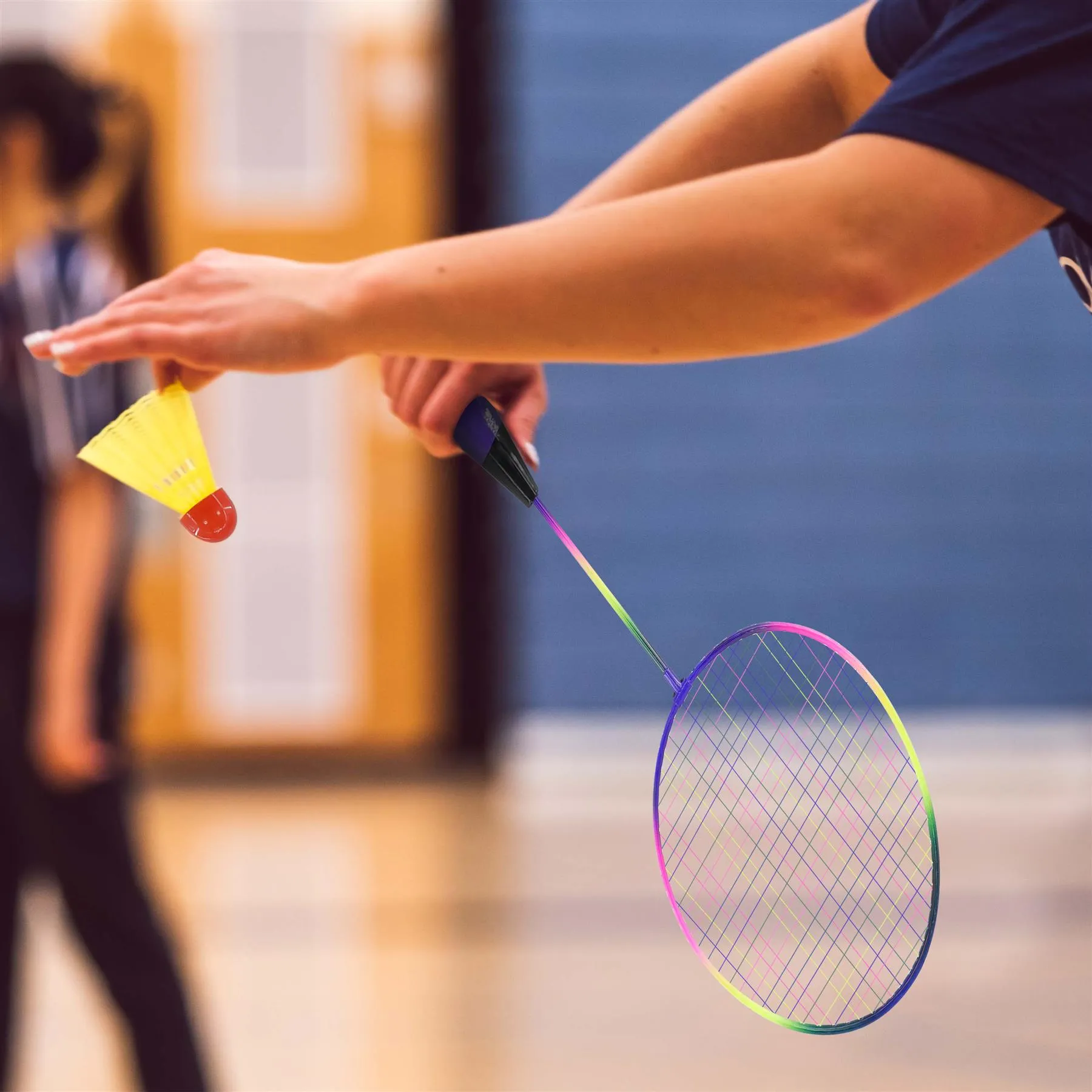 3 Piece  Multicoloured Badminton Racquet Set