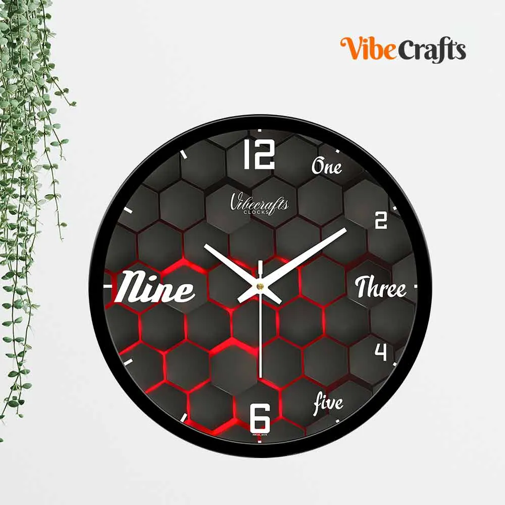 3D Abstract Art Designer Wall Clock