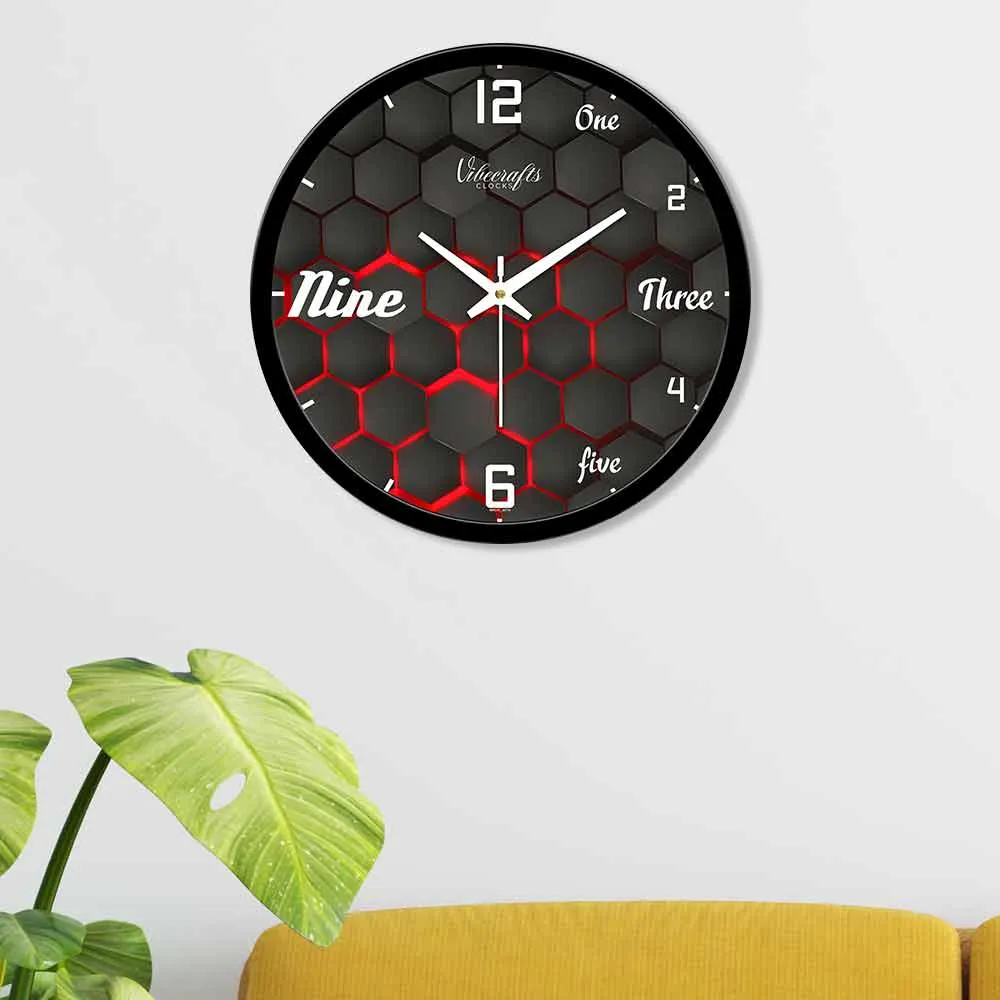 3D Abstract Art Designer Wall Clock