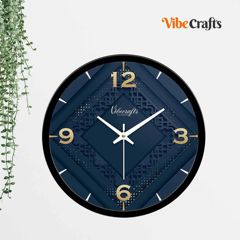 3D Abstract Square Shape Designer Wall Clock