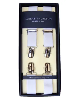 Albert Thurston 25mm Clip Braces/White