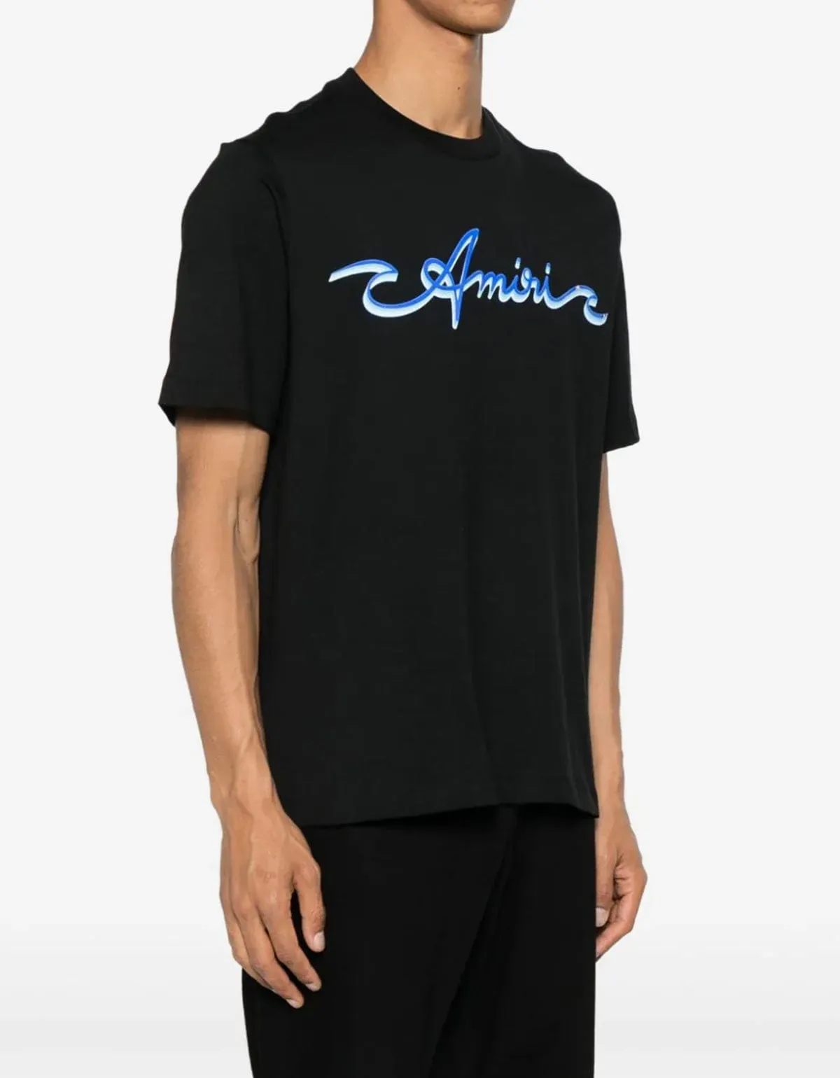 Amiri Black Wave Logo T-Shirt