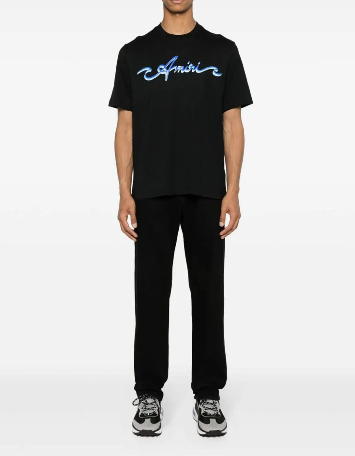 Amiri Black Wave Logo T-Shirt