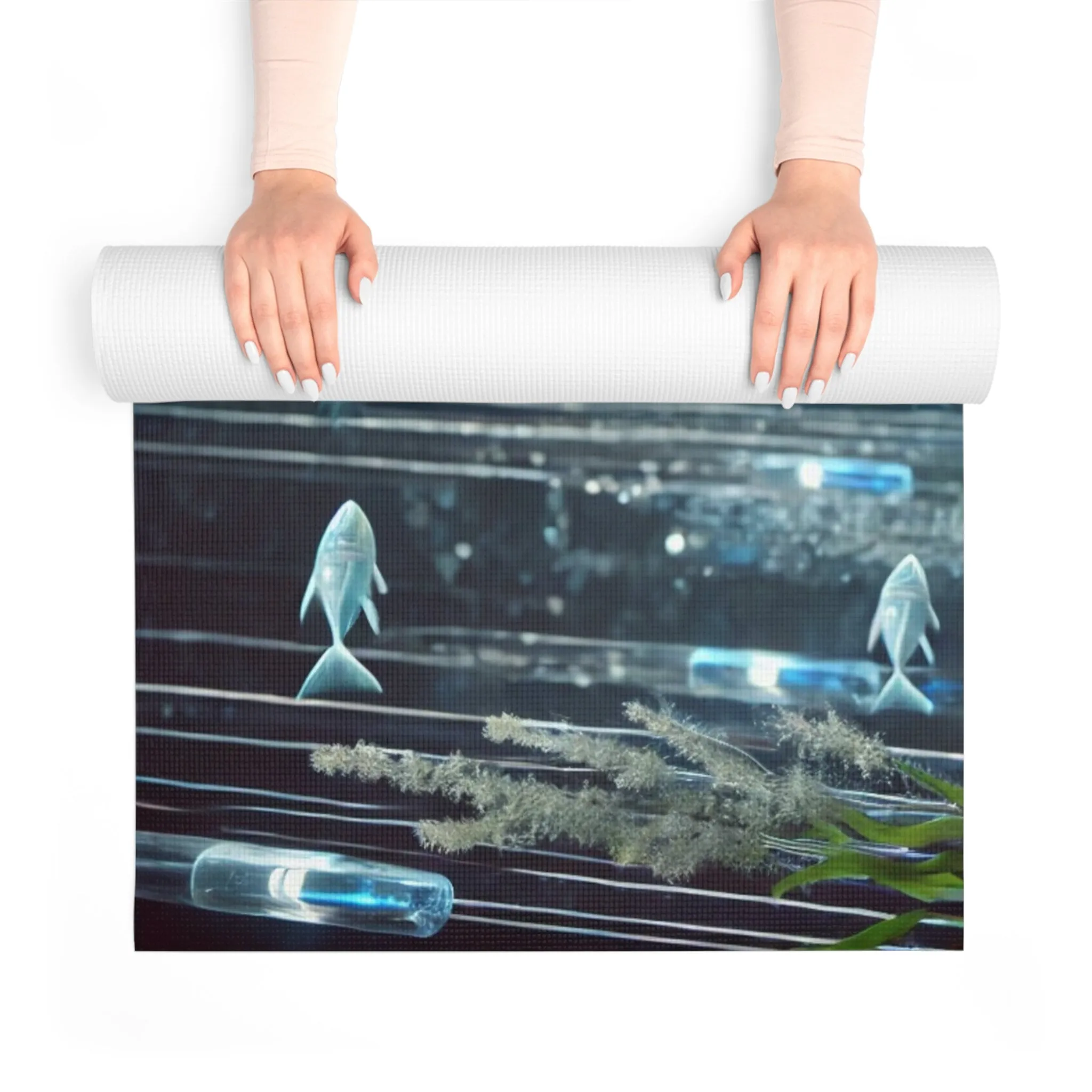 Aquarius: The Visionary of the Tides Foam Yoga Mat