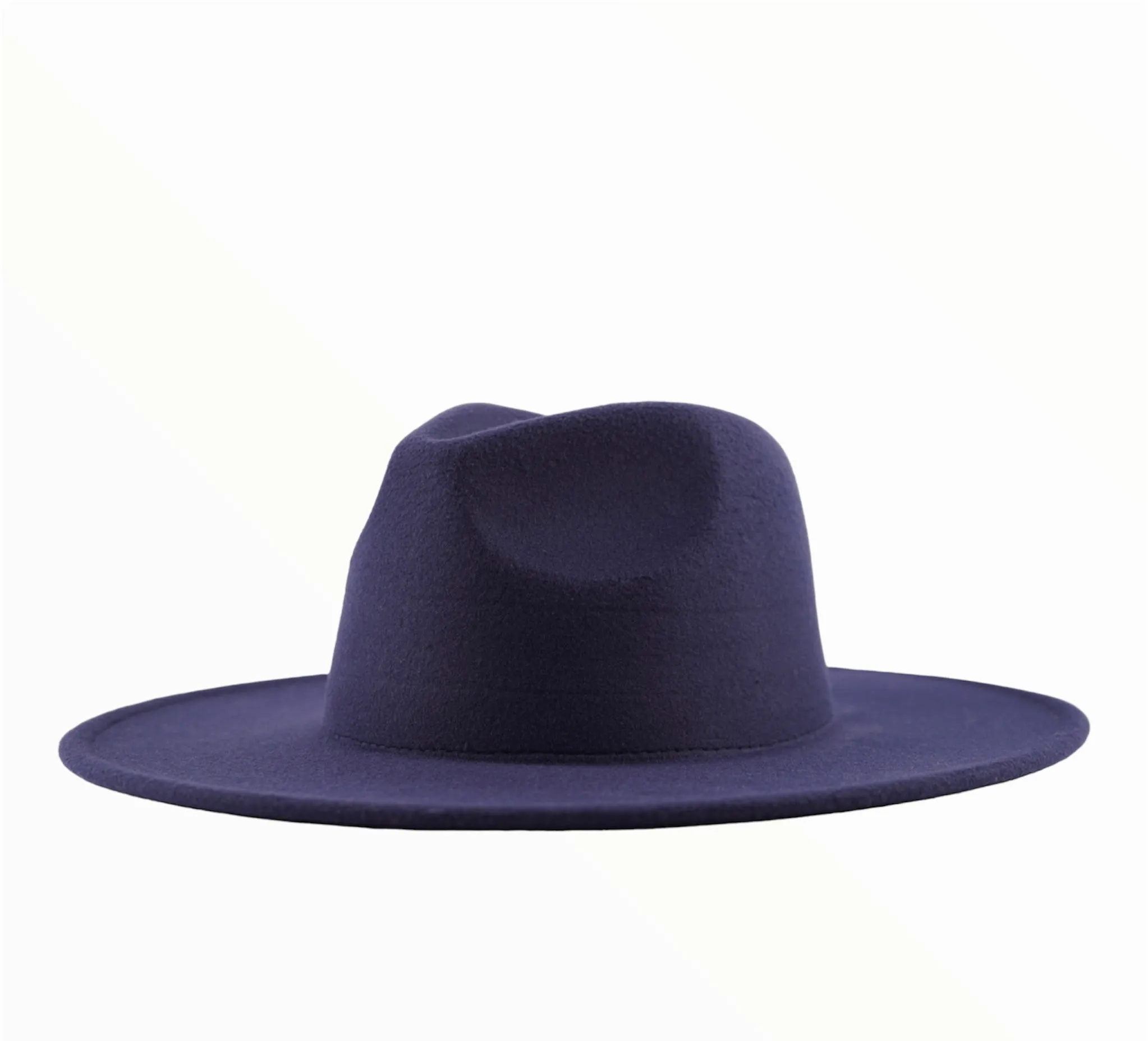 Atlanta Wide Brim Fedora - Navy Blue