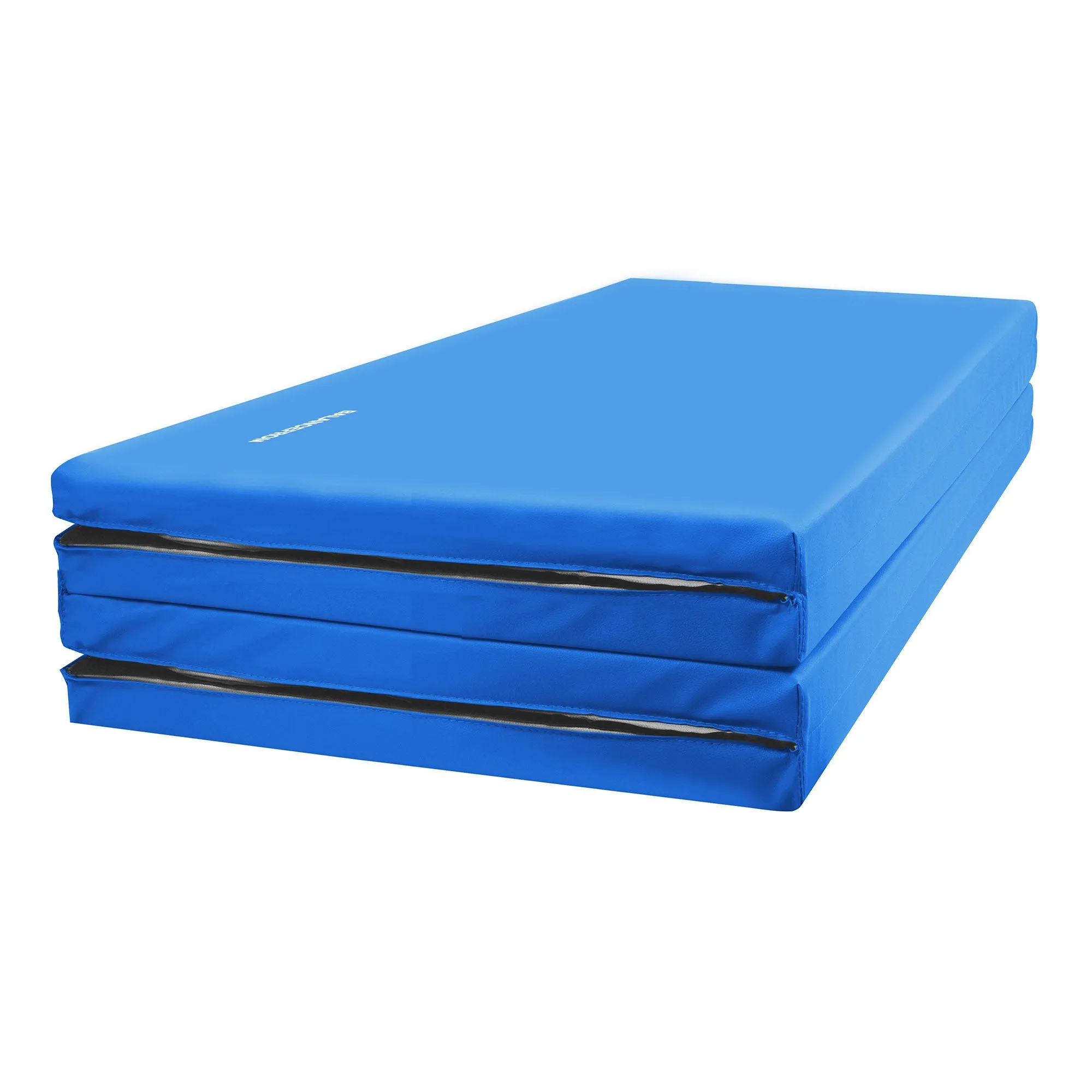 BalanceFrom 4' x 6' x 2" All Purpose Folding Gymnastics Gym Mat, Blue (Open Box)