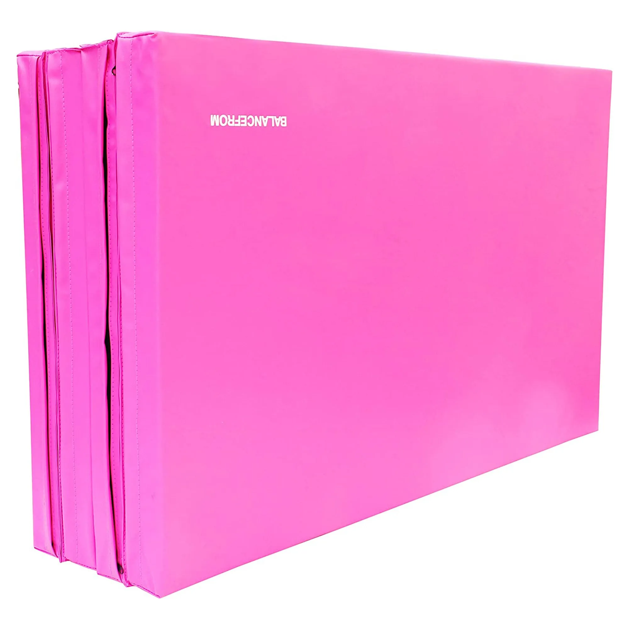 BalanceFrom Fitness 10ft x 4ft All Purpose Folding 4-Panel Exercise Mat, Pink