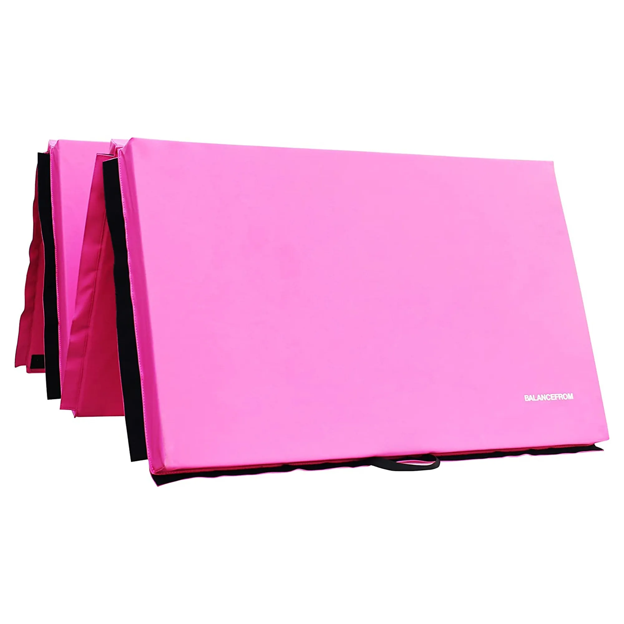 BalanceFrom Fitness 10ft x 4ft All Purpose Folding 4-Panel Exercise Mat, Pink