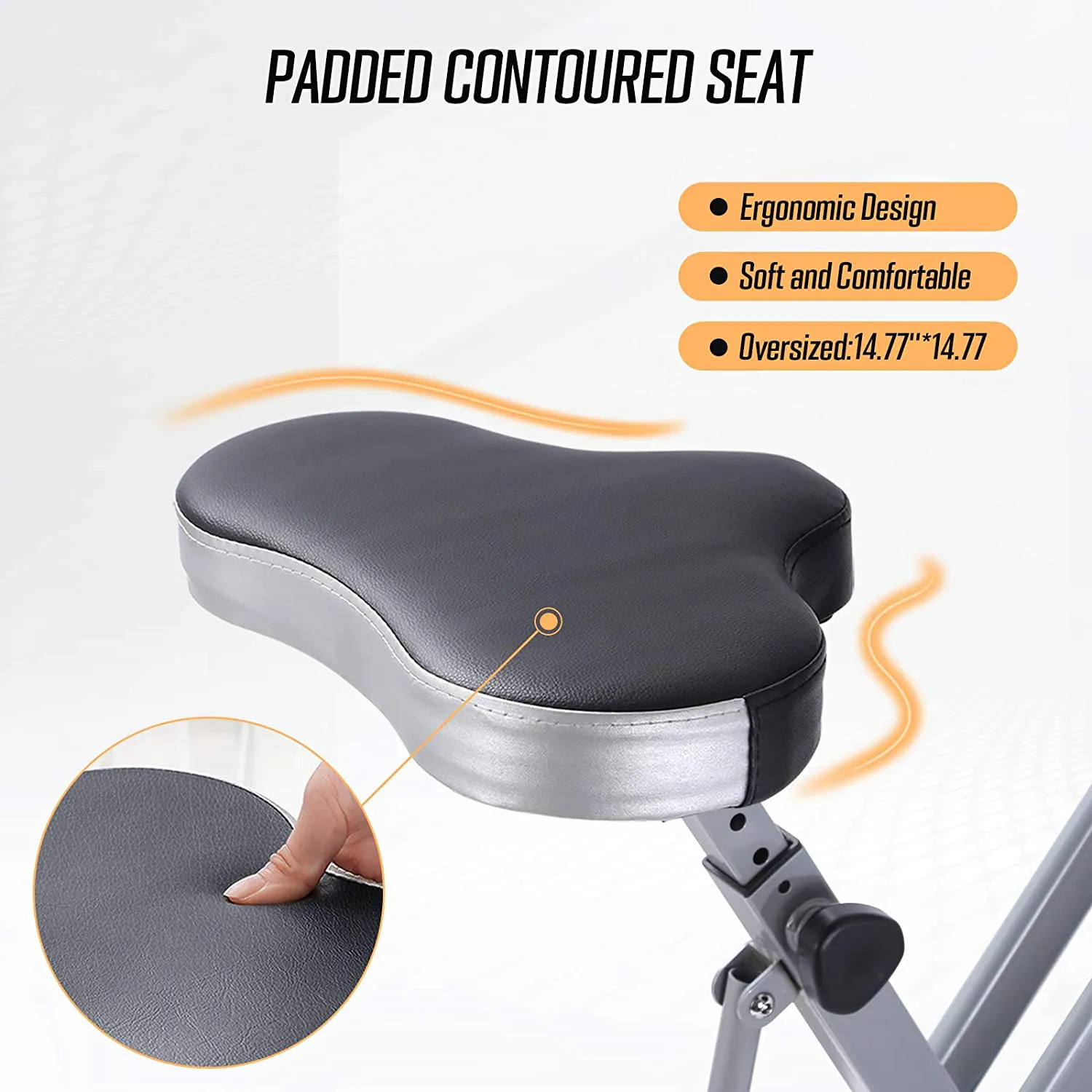 BCAN Folding Exercise Bike-Stationary Bike Foldable with Magnetic Resistance,Pulse Monitor and Comfortable Seat