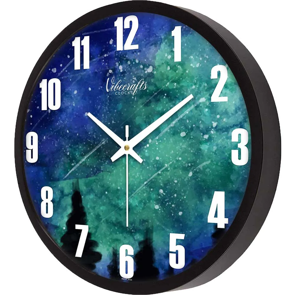 Beautiful Night Sky Designer Wall Clock