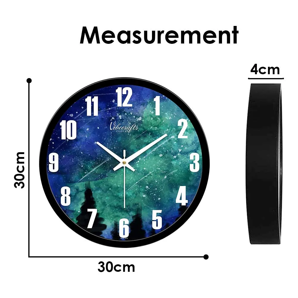 Beautiful Night Sky Designer Wall Clock