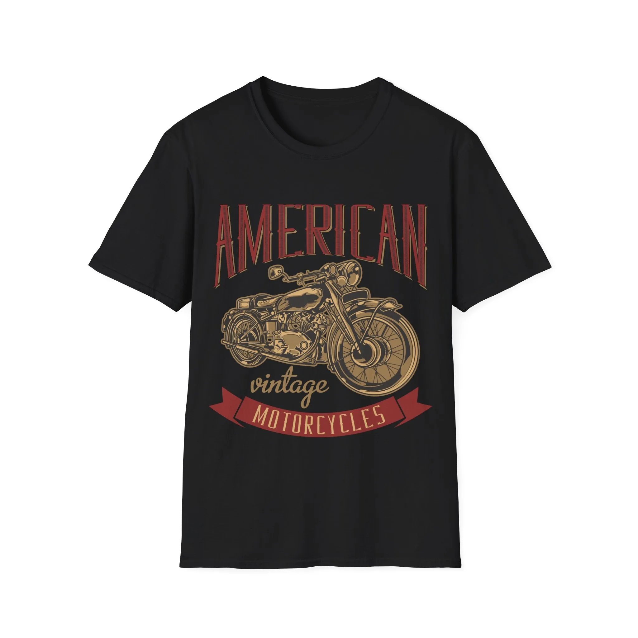 Biker T Shirt  Ring Spun Cotton American Vintage Motorcycles