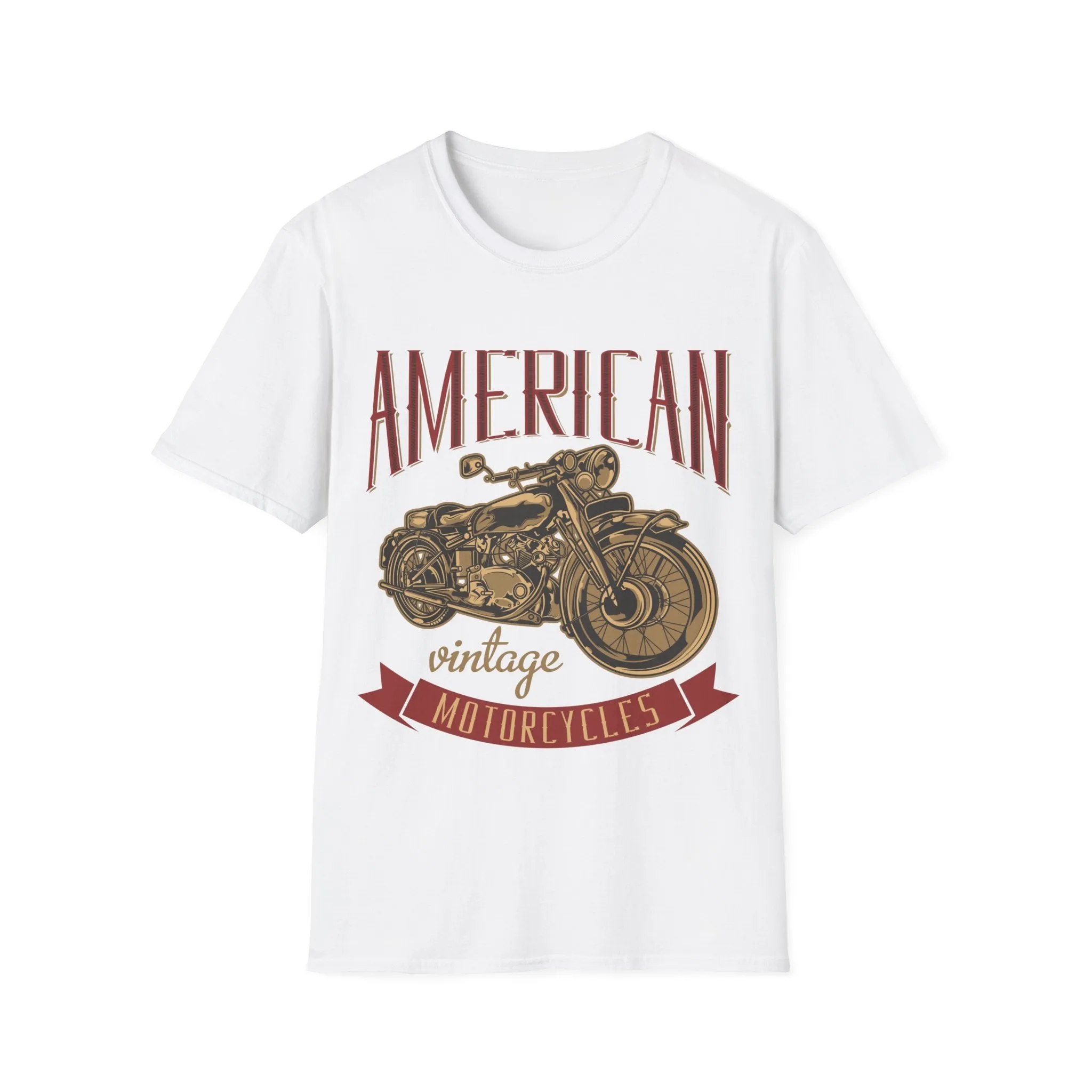 Biker T Shirt  Ring Spun Cotton American Vintage Motorcycles