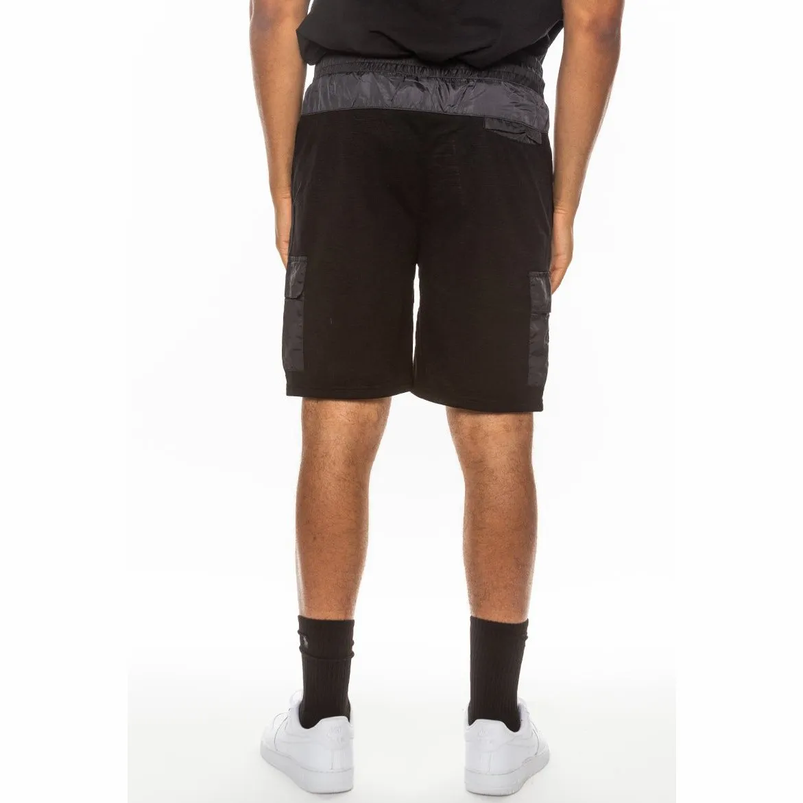 Black Lightweight Slub Shorts