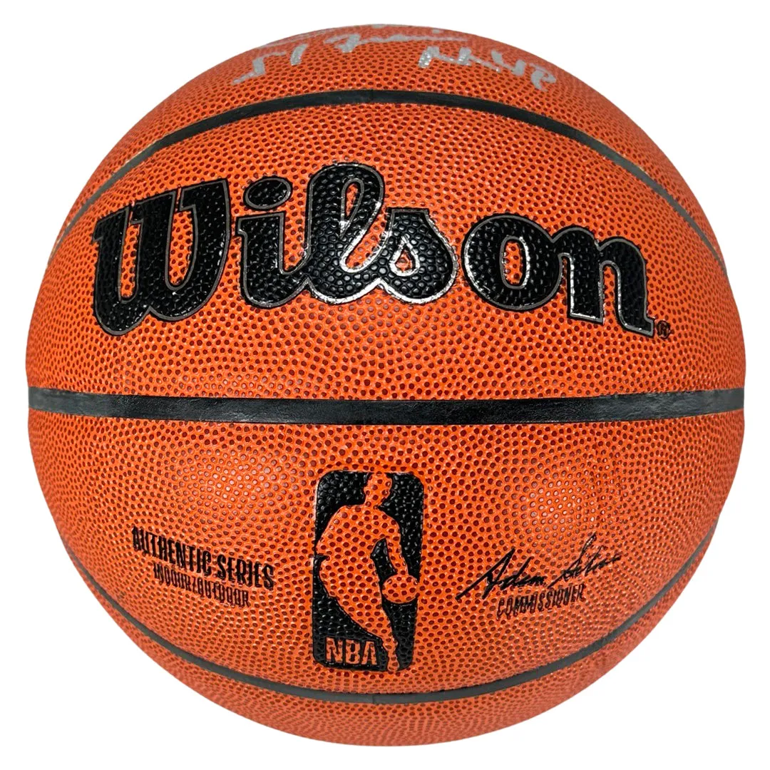 Cedric Maxwell Signed Finals MVP Inscription Wilson Authentic Series Basketball (Beckett)