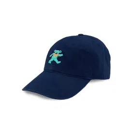 Dancing Bear Needlepoint Hat - Navy