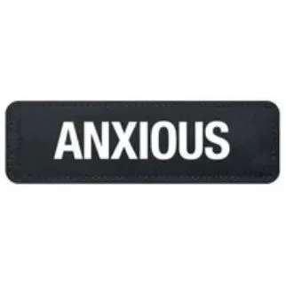 EzyDog Side Patch Label Anxious for Saddle Bags, Convert and Express Harness Small