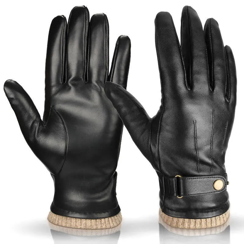 Fashionable Winter Sheepskin Thick Velvet Sheepskin Gloves