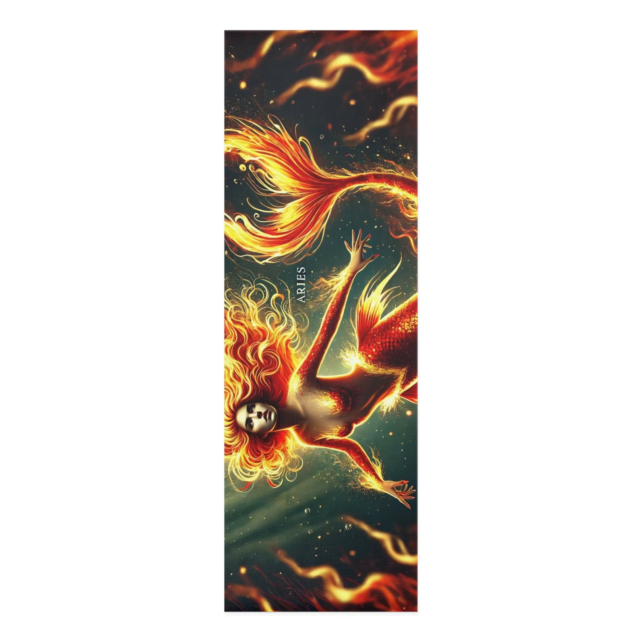 Fiery Strength: The Aries Mermaid Yoga Mat