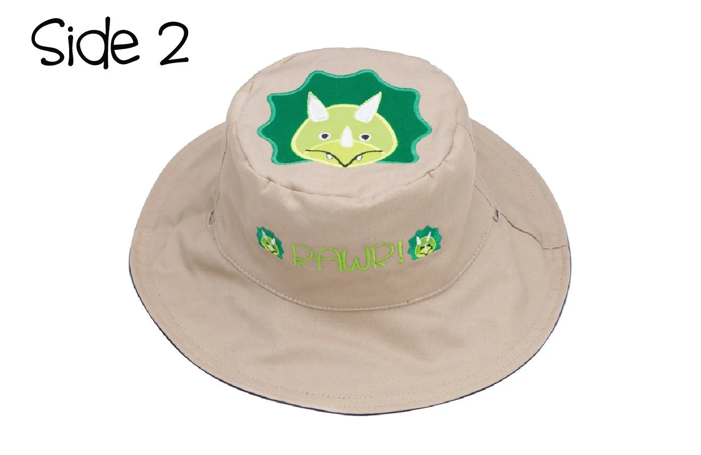 FlapJackKids - Reversible Kids' Sun Hat - Dinosaurs