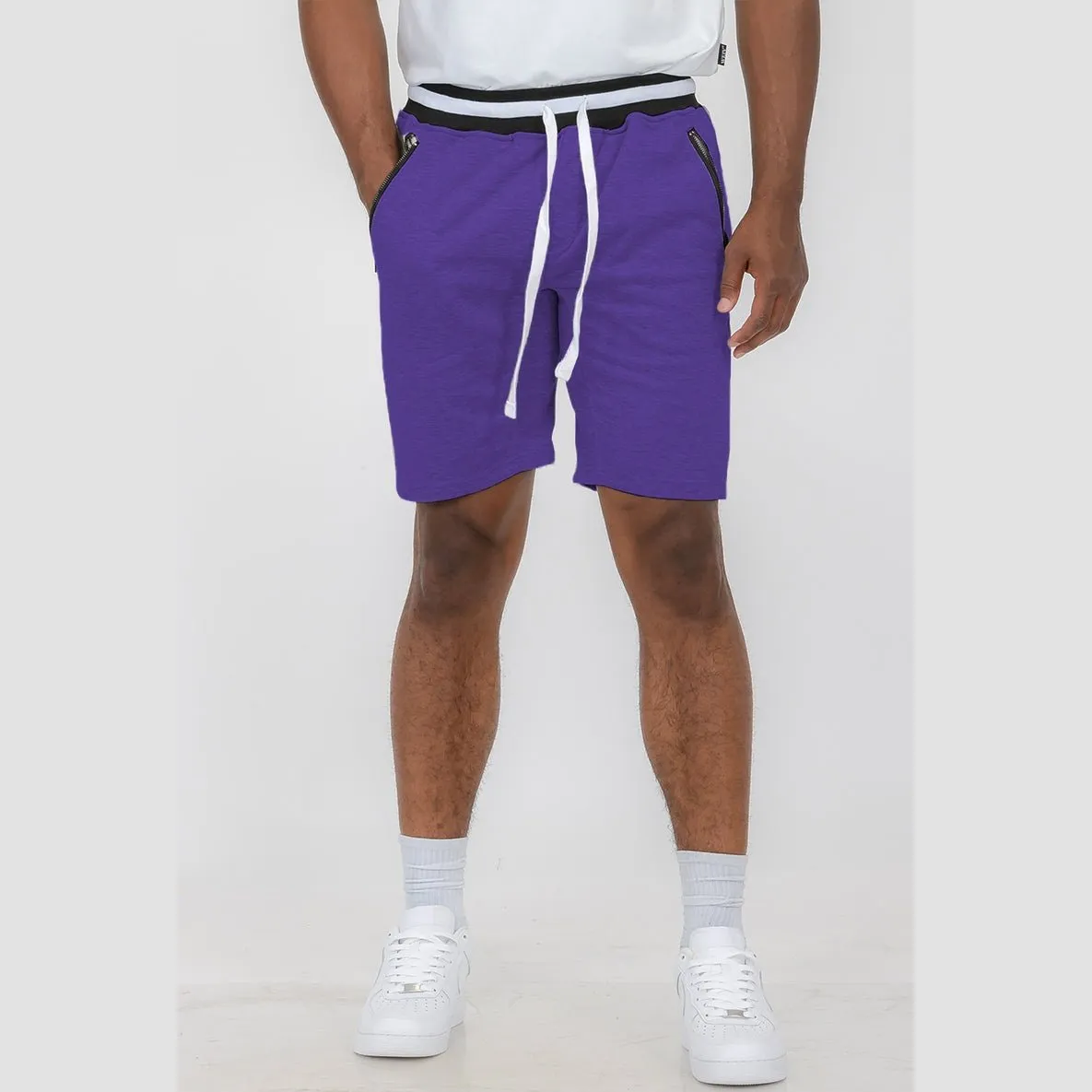 French Terry Purple Sweat Shorts