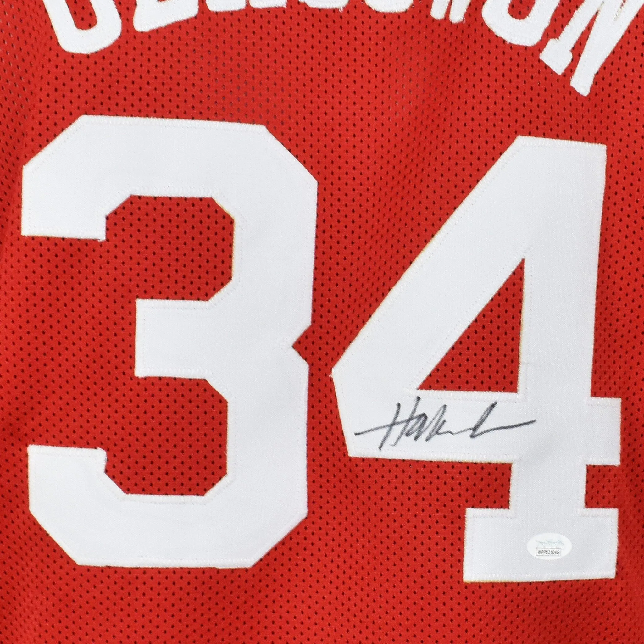 Hakeem Olajuwon Signed Houston Basketball Jersey Red (JSA)