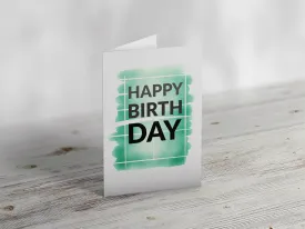 'Happy Birthday' Court Badminton Greeting Card