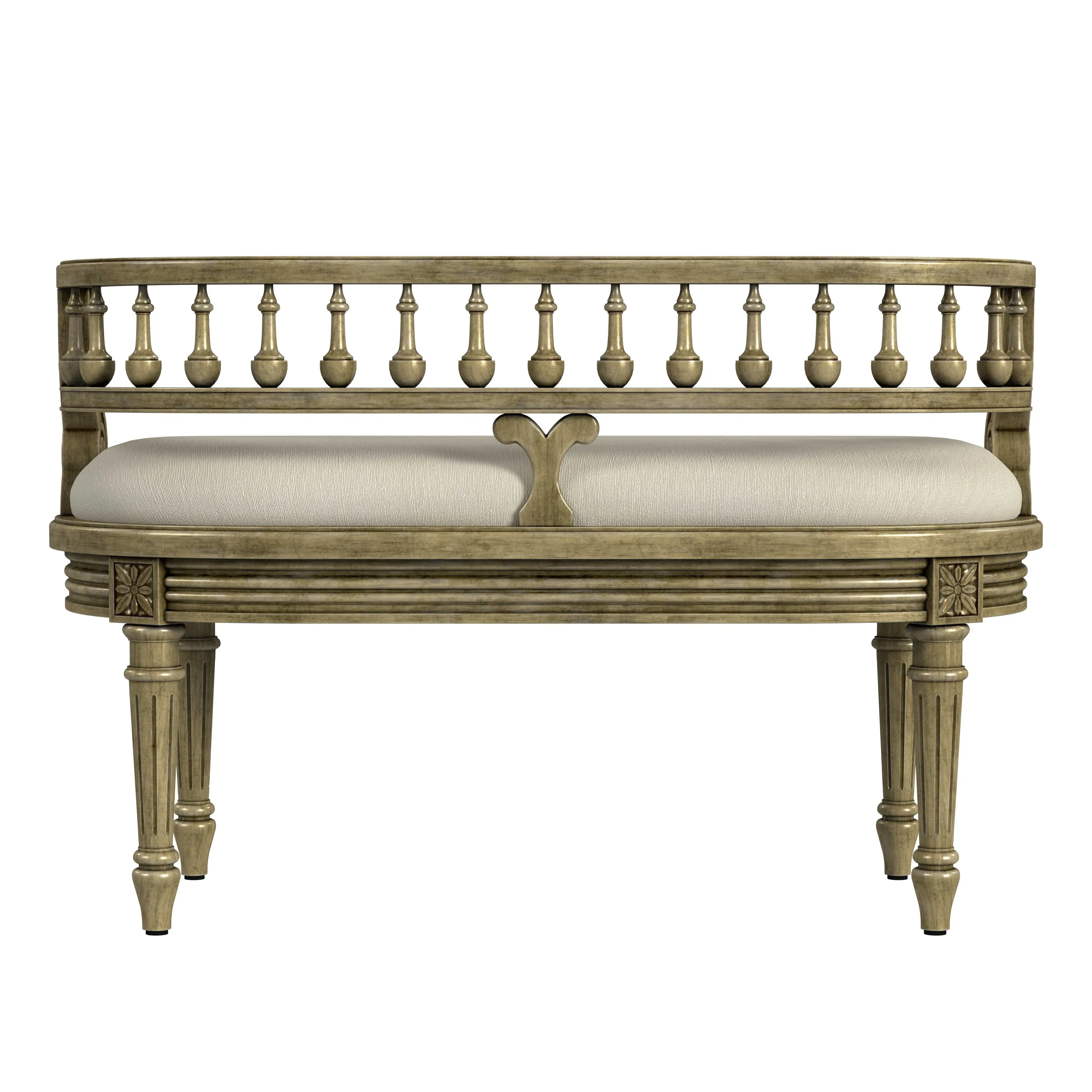 Hathaway 37" Upholstered Bench in Beige  2625424