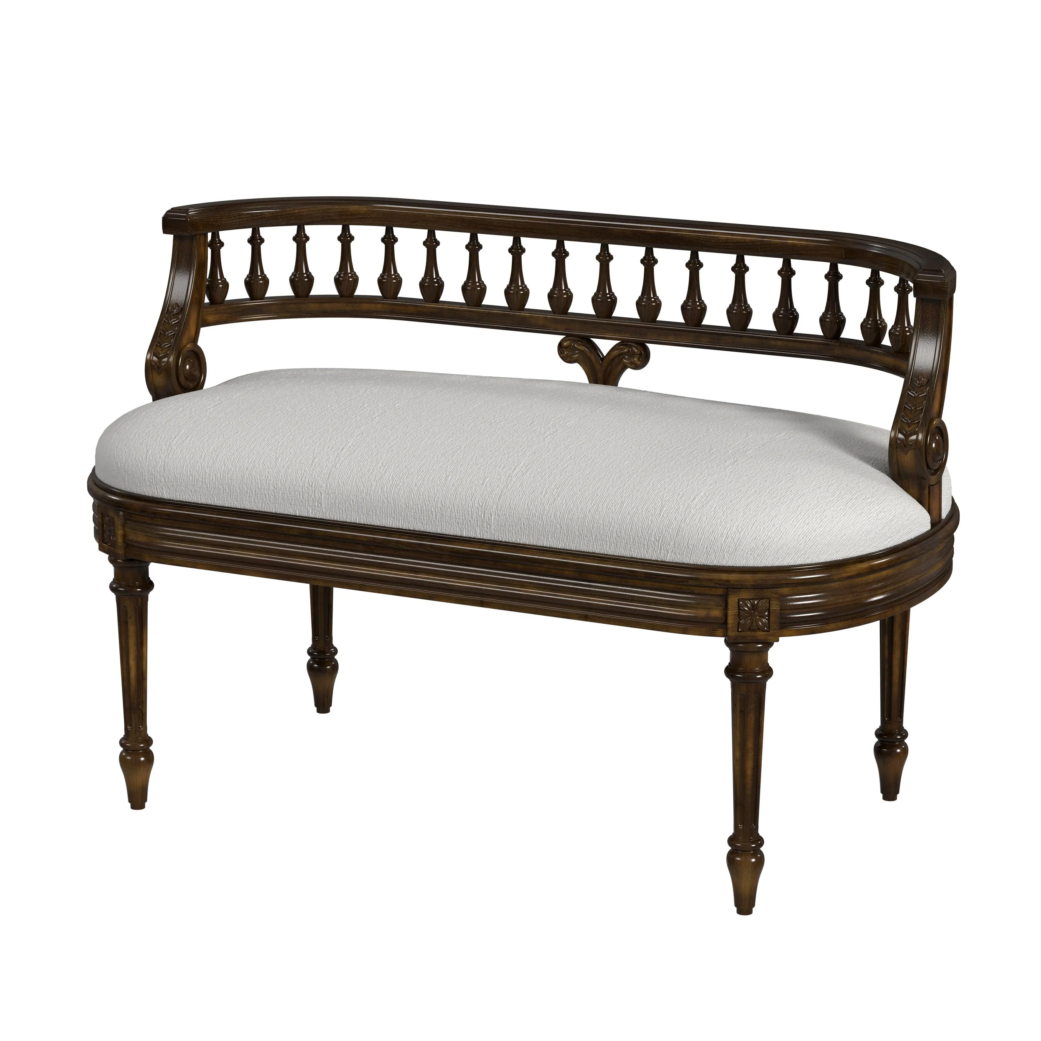 Hathaway 37" Upholstered Bench in Medium Brown  2625011