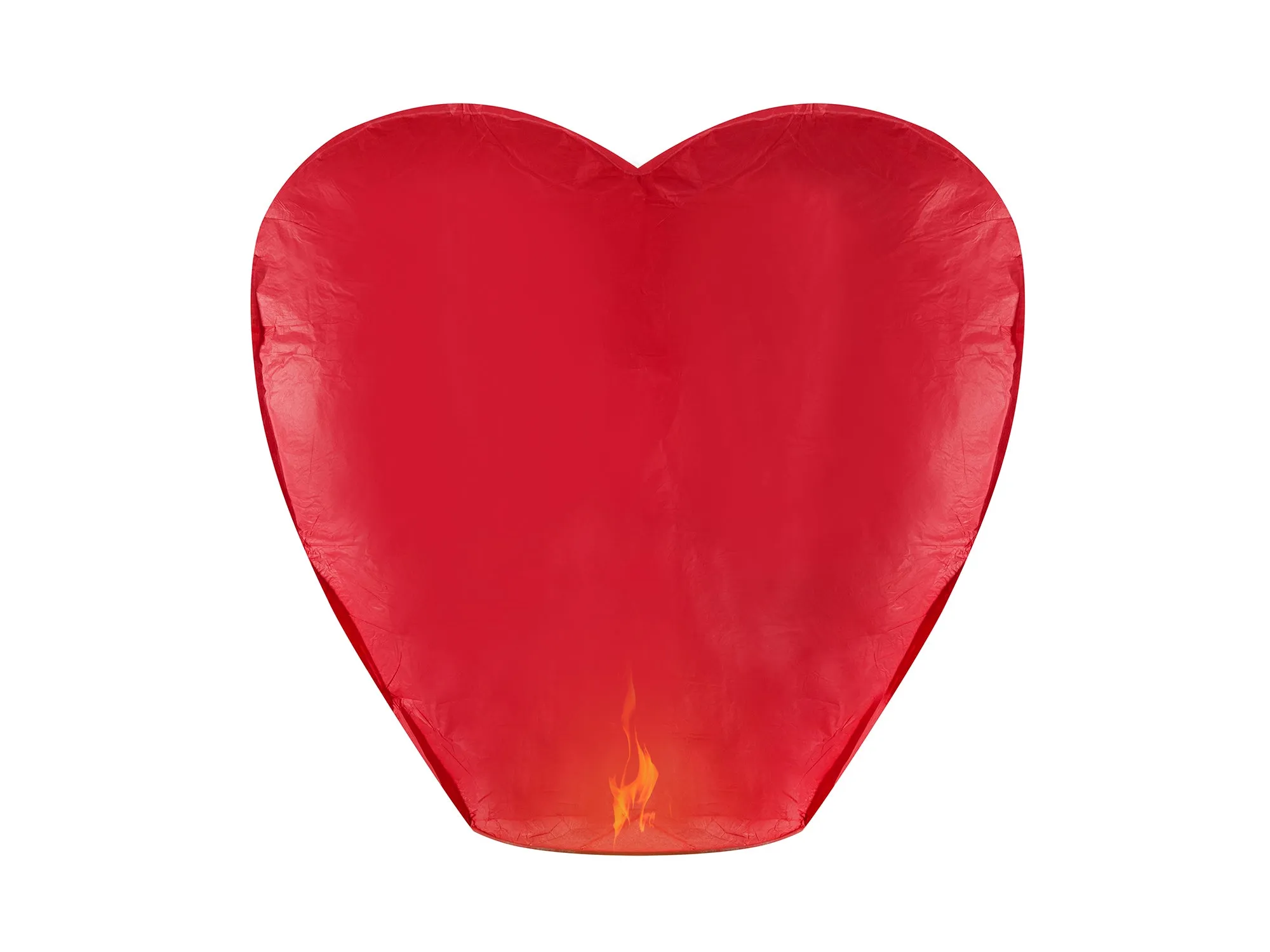 Heart Sky Lanterns Red