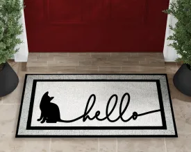 Hello Cat Welcome Mat