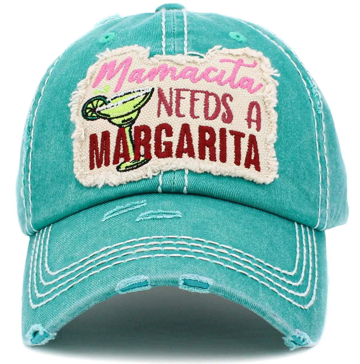 KBV1427 "Mamacita Needs A Margarita" Vintage Distressed Ballcap