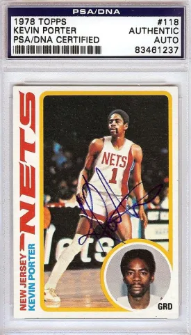 Kevin Porter Autographed 1978 Topps Card #118 New Jersey Nets PSA/DNA #83461237