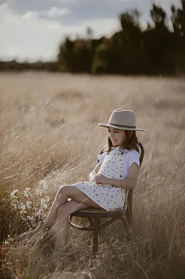 Kids Wool Fedora | Dusty Straight Brim