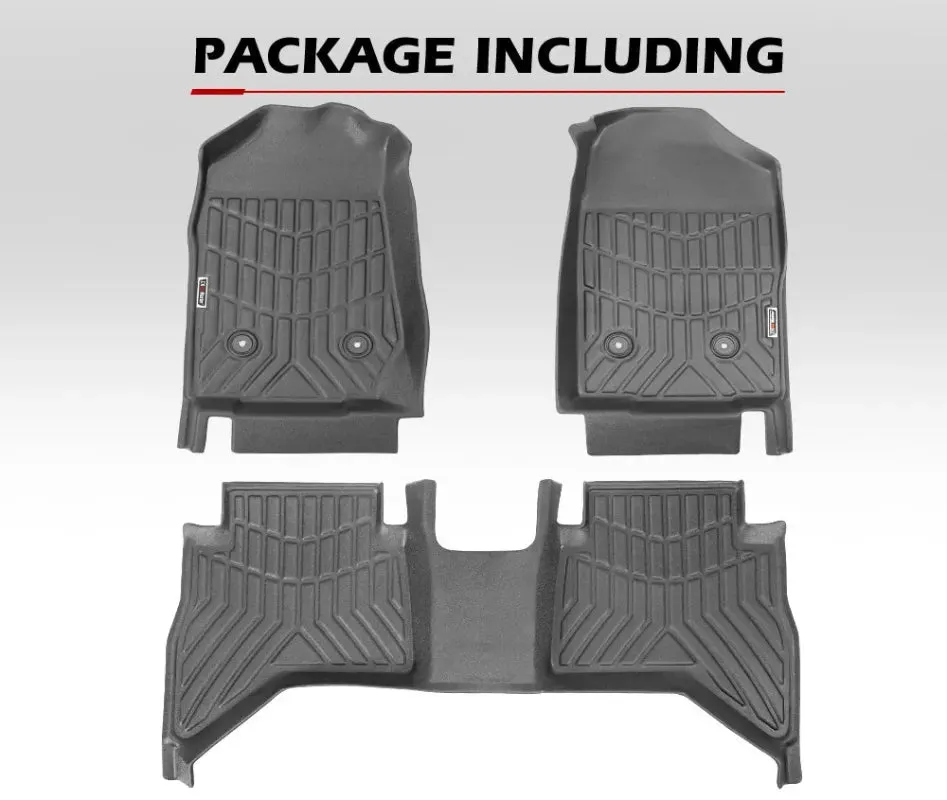 Kiwi Masters 3D TPE Car Floor Mats for Holden Colorado Dual Cab | 2012 - 2020