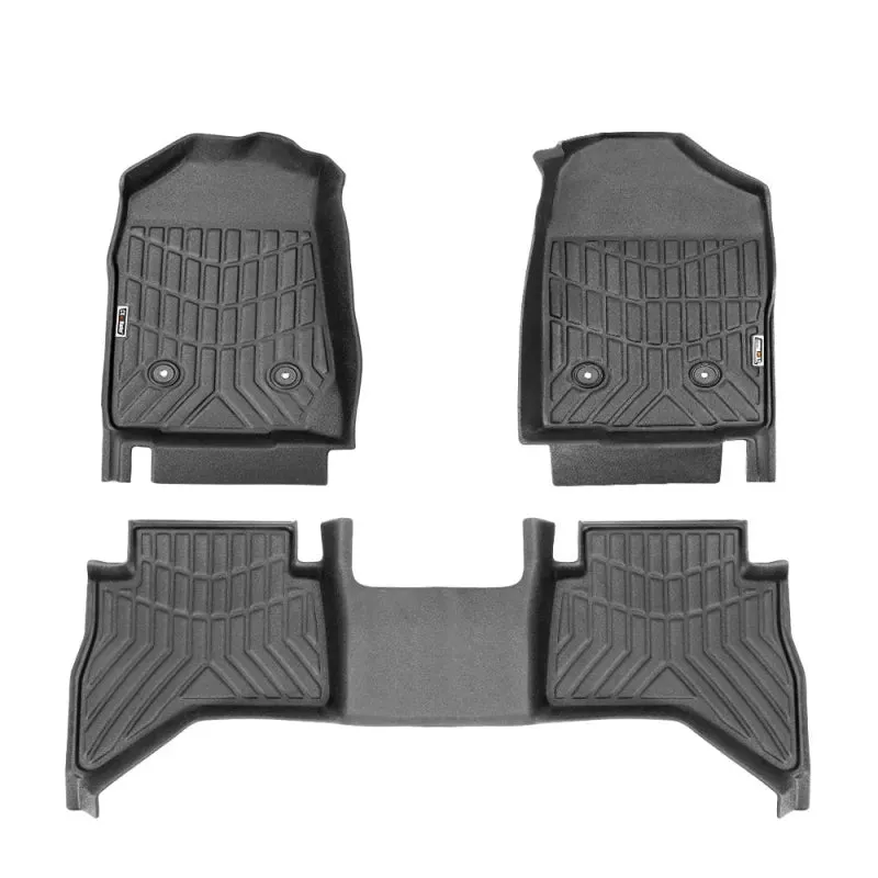 Kiwi Masters 3D TPE Car Floor Mats for Holden Colorado Dual Cab | 2012 - 2020