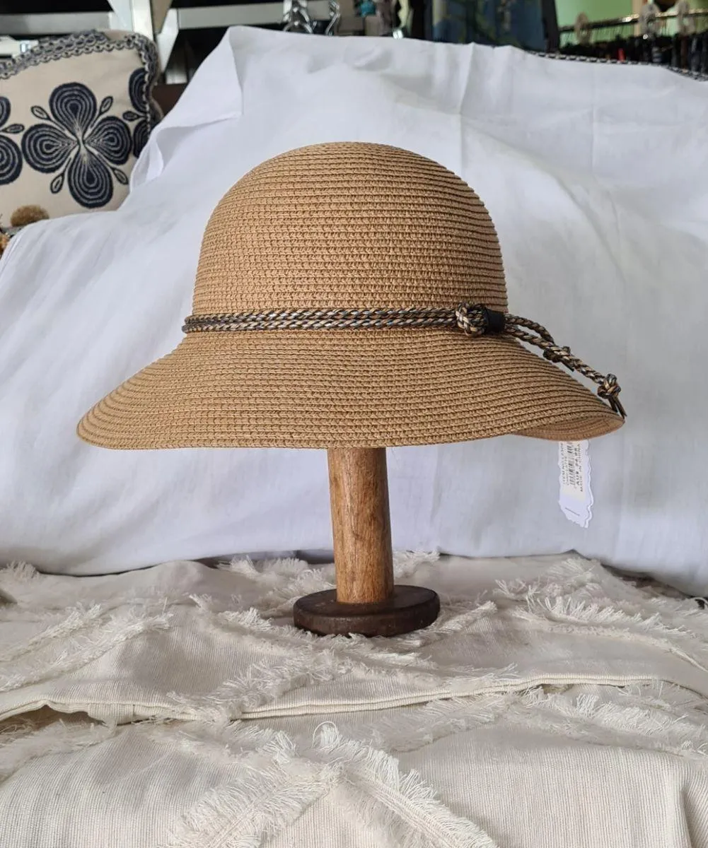 L2309-Ladies Bucket with Rope Loop Wide Brim Hat