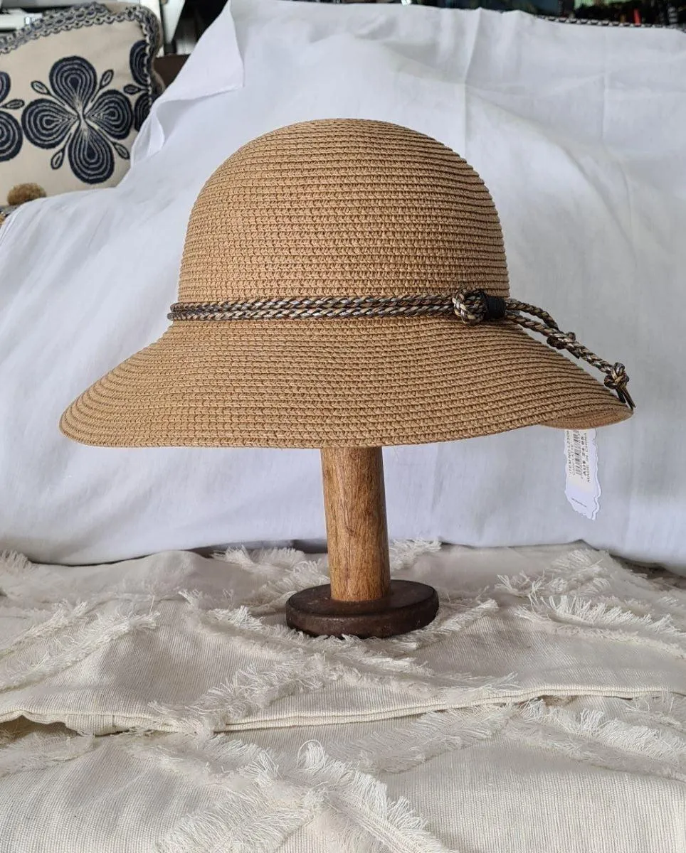 L2309-Ladies Bucket with Rope Loop Wide Brim Hat