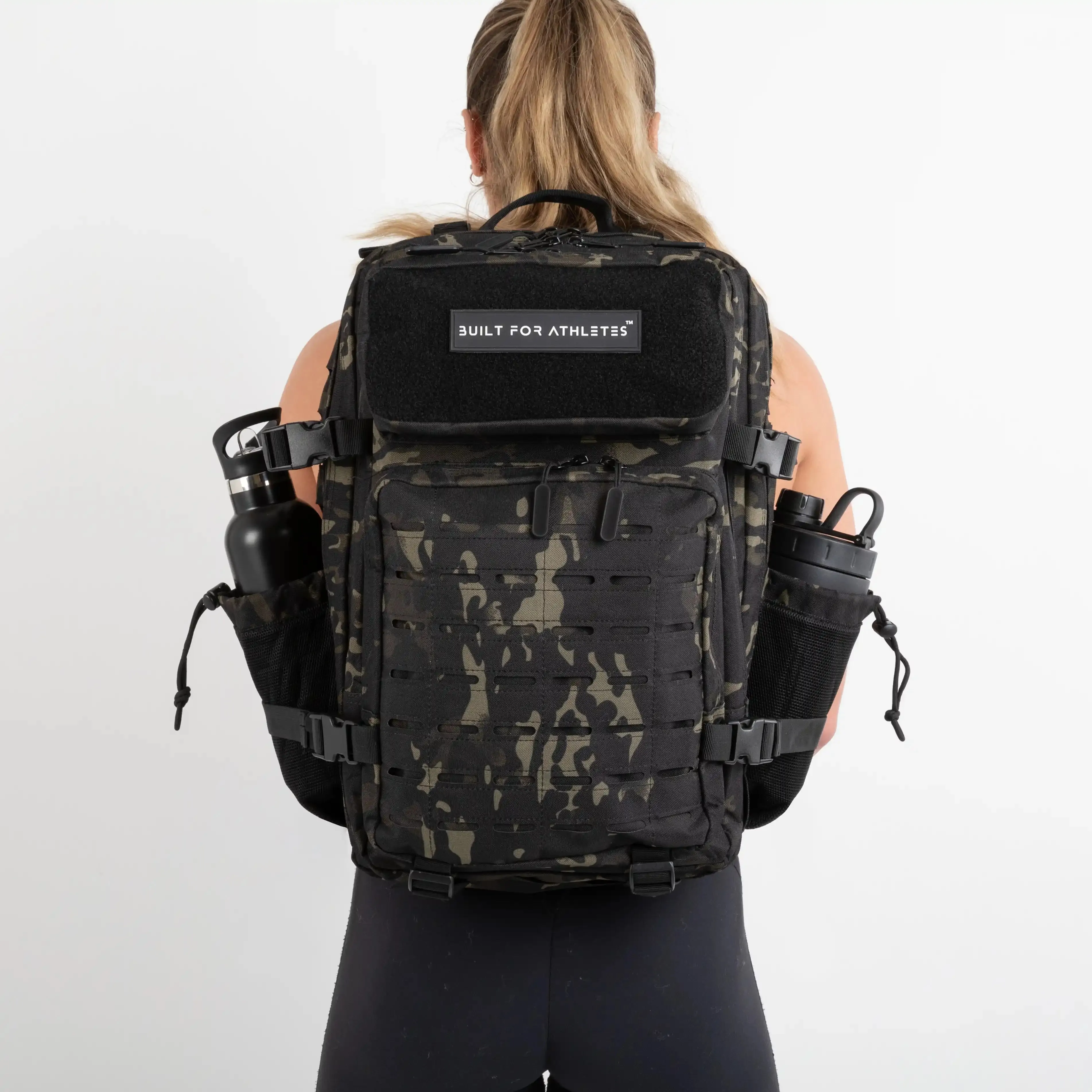 Large Black Camo Gym Backpack