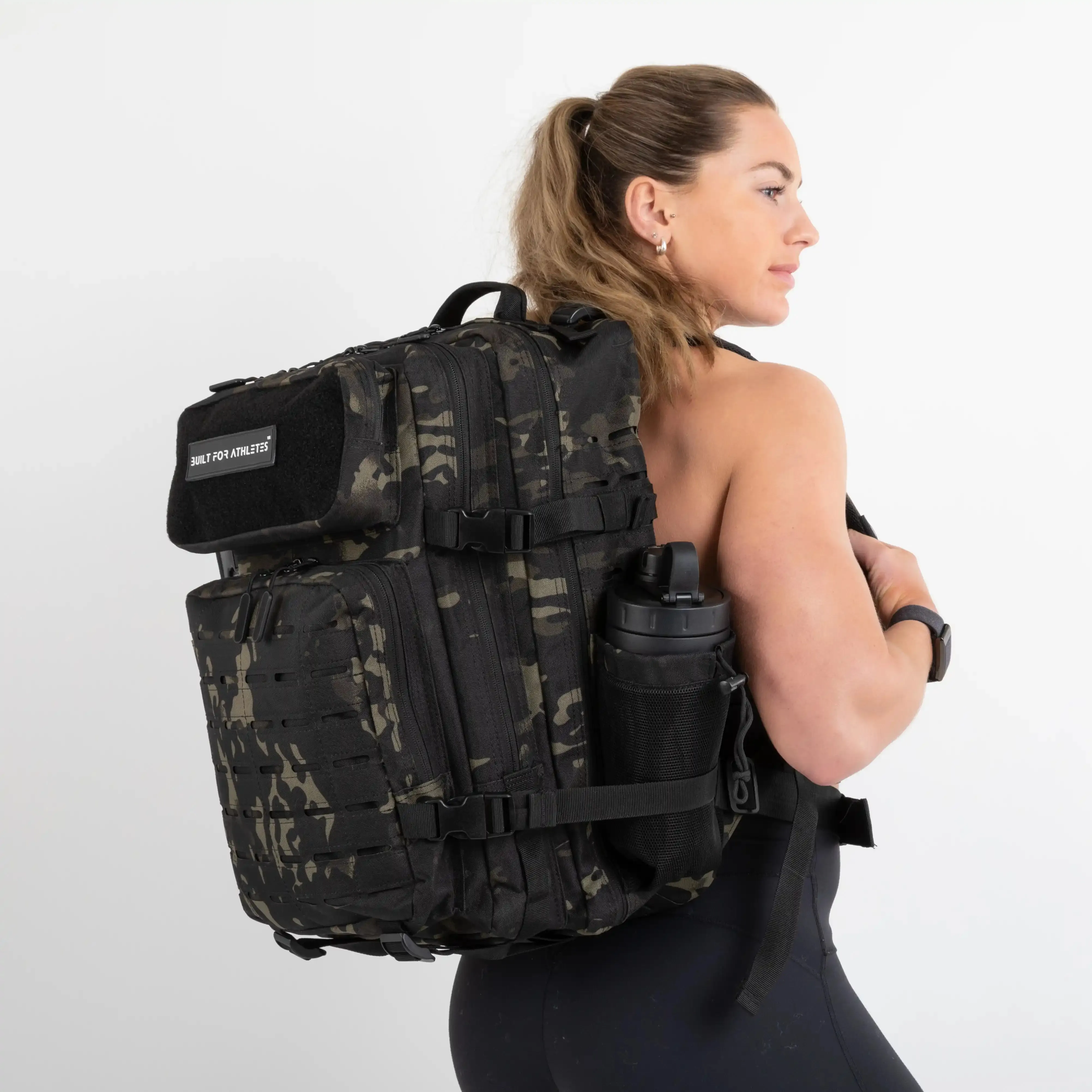 Large Black Camo Gym Backpack