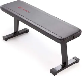 Marcy Flat Utility 600 lbs Capacity Weight Bench for Weight Training and Ab Exercises SB-315 , Black, 17 x 14 x 43.00 inches