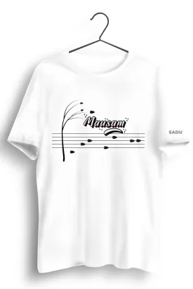 Mausam Graphic Printed White Tshirt