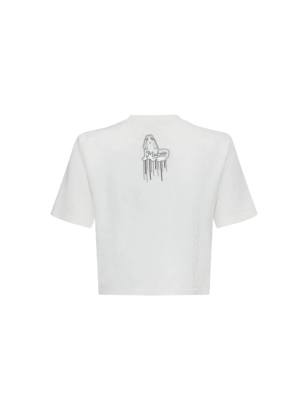 MUKZIN Classic Chinese Jacquard Casual White T-Shirt