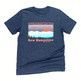 NH Skyline T-shirt- Heather Navy