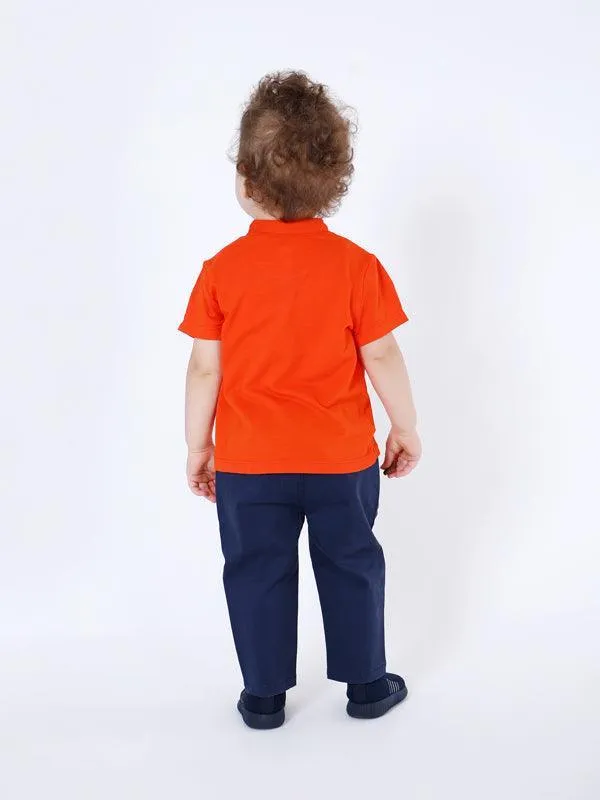 One Friday Orange Little Printed T-shirt