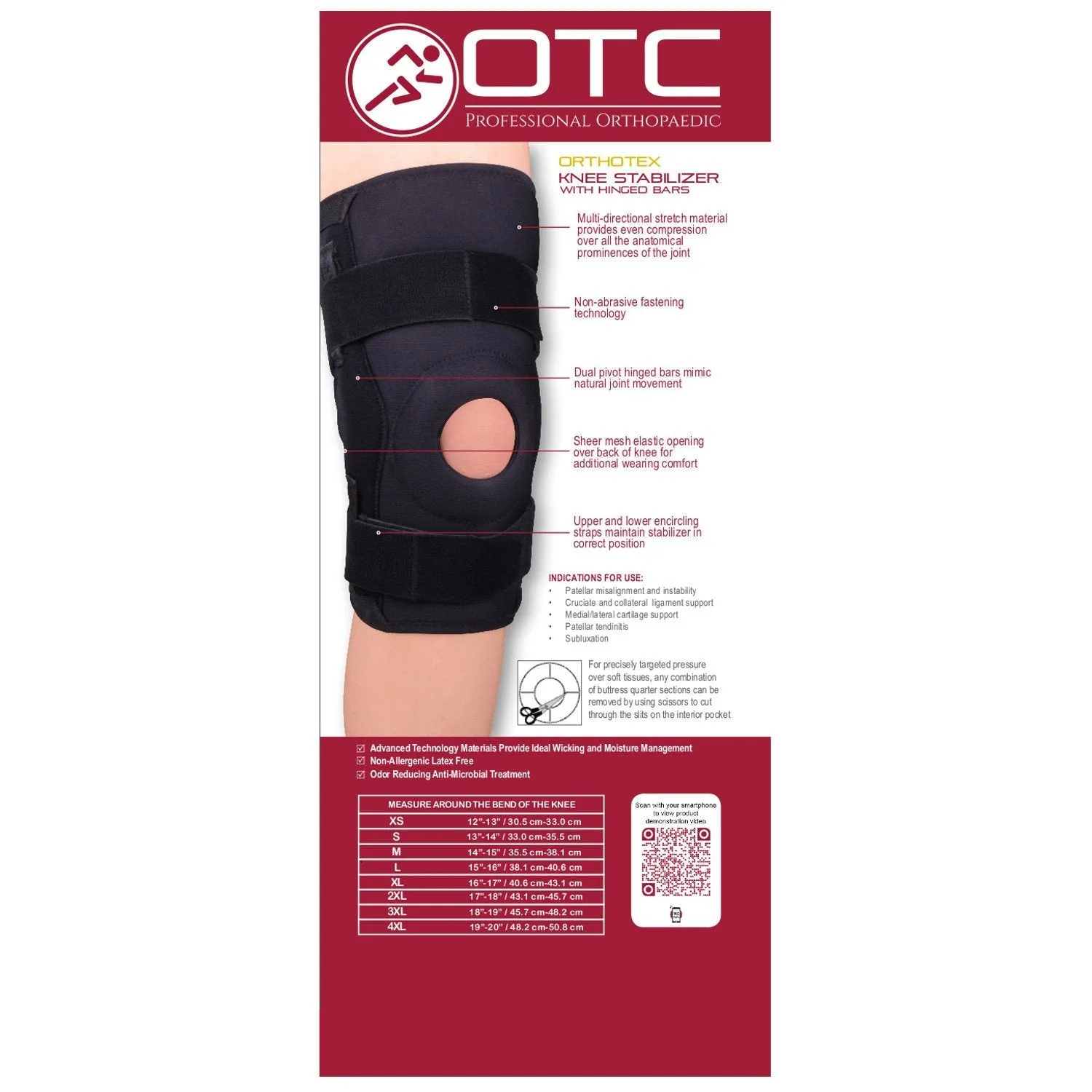 OTC KNEE STABIL ORTH HINGED - 2543 - CLEARANCE