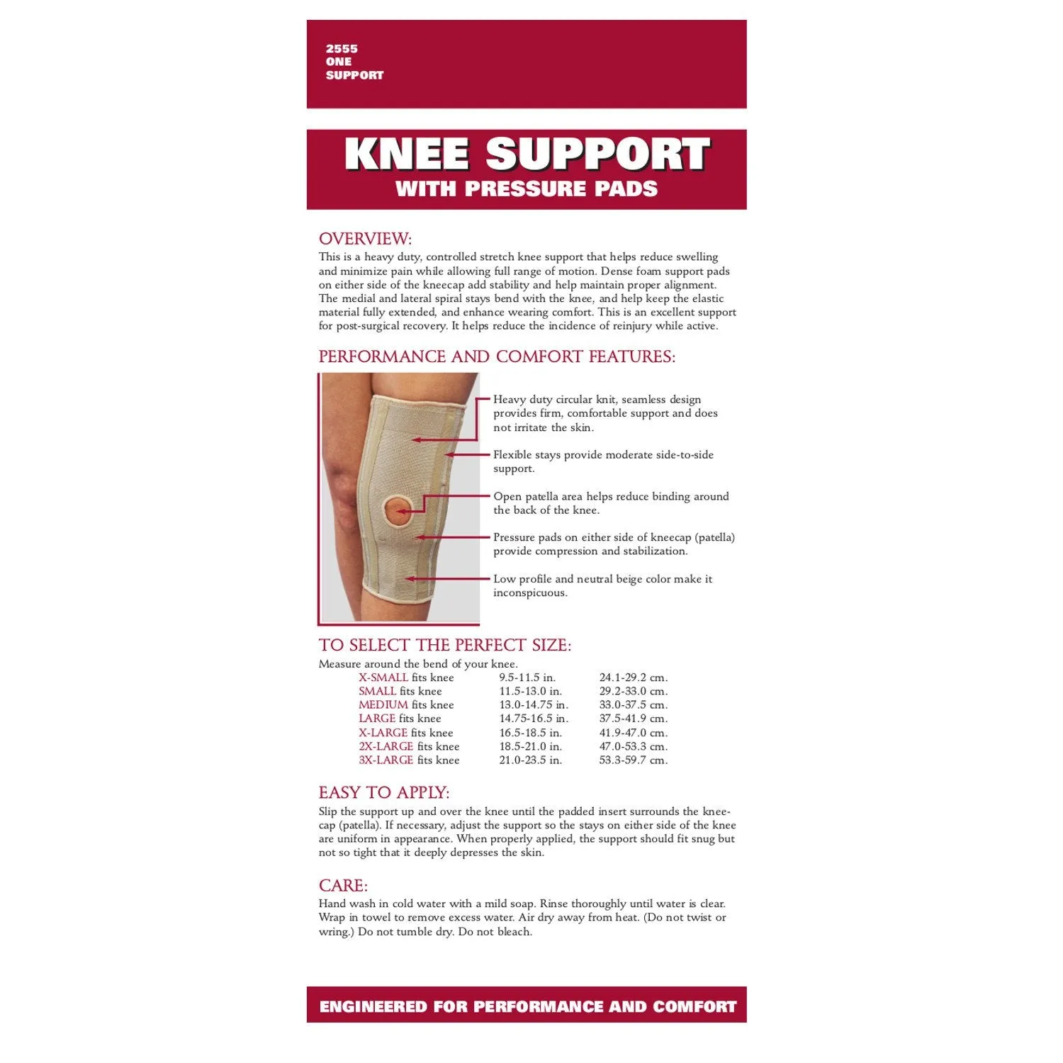 OTC KNEE SUPP ELAST PADS - 2555