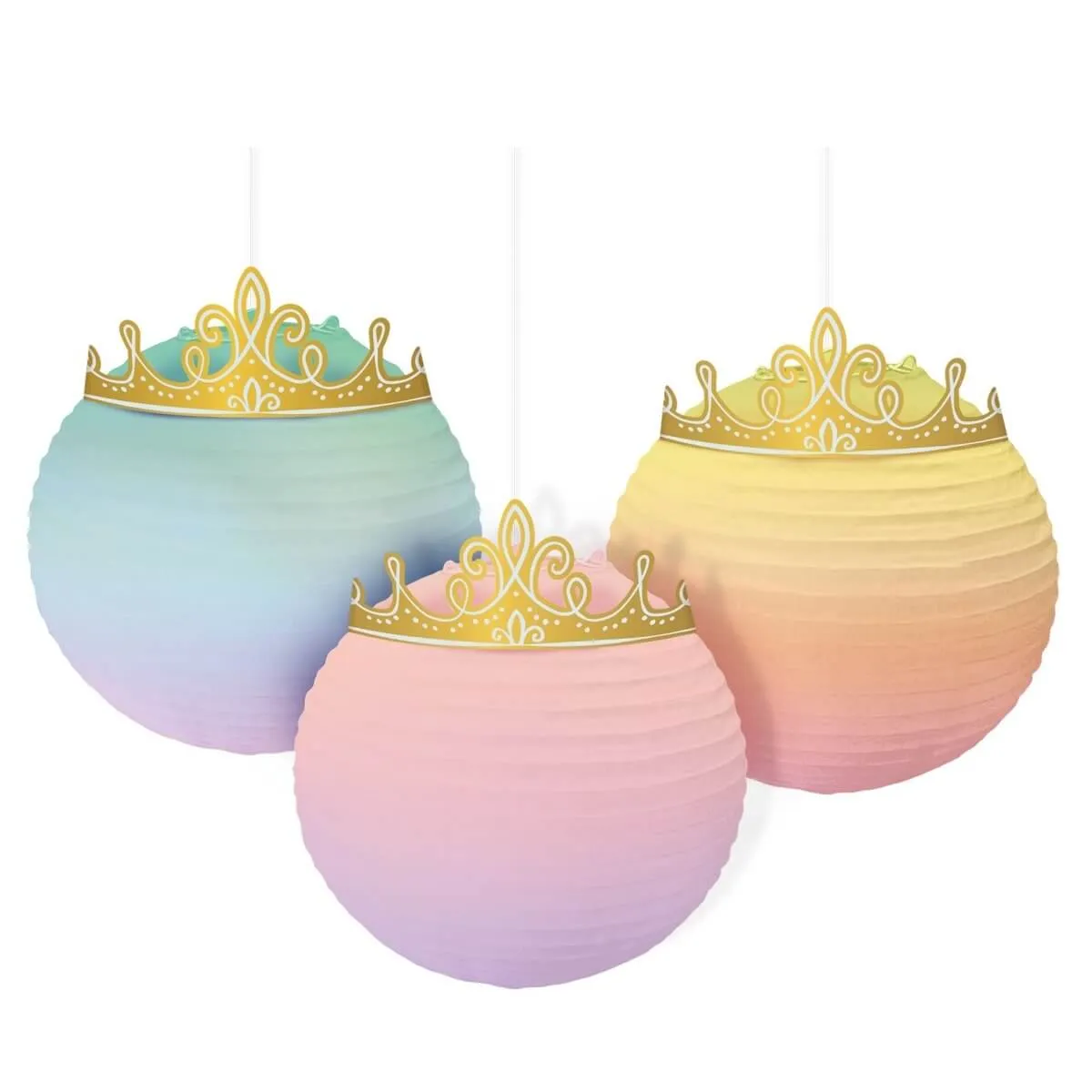 Princess Crown Paper Lanterns (3pcs)