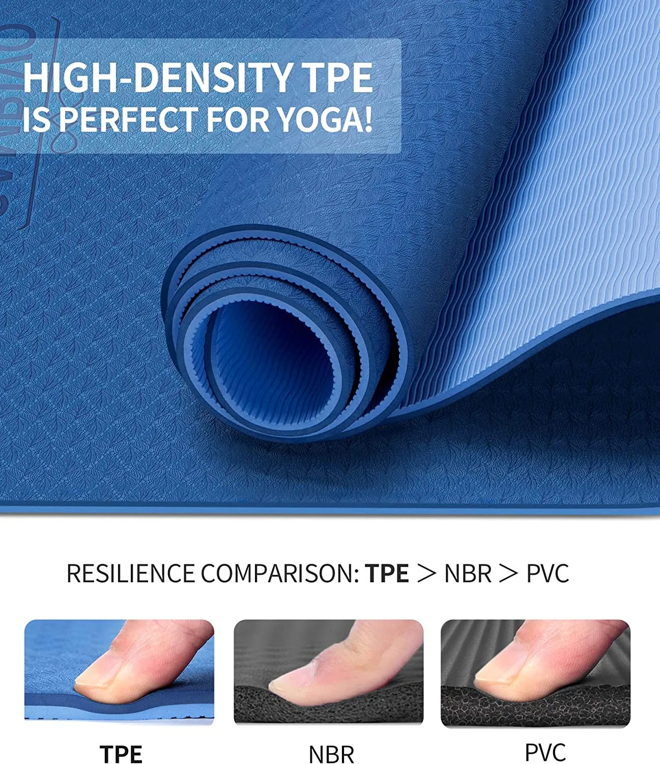 Professional TPE Yoga Mats-Blue